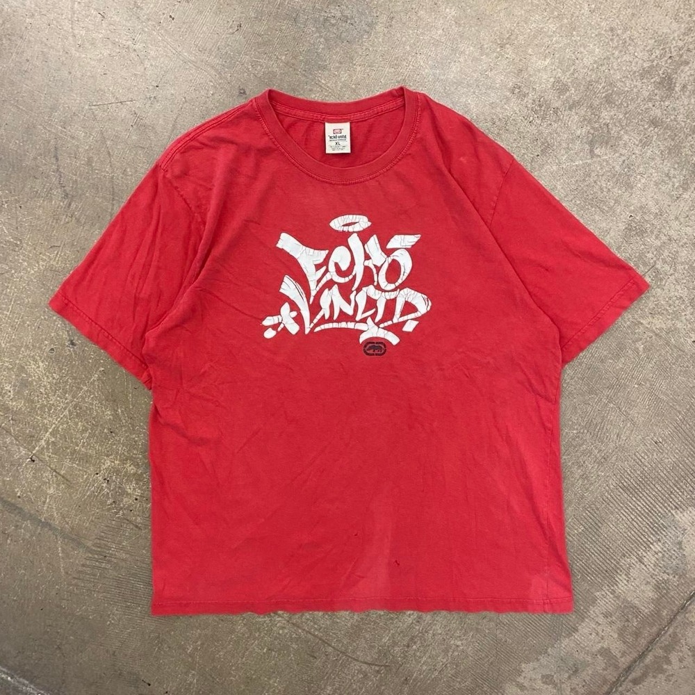 Y2K Ecko Unltd Graffiti Style Skate 2000s T-Shirt Size XL